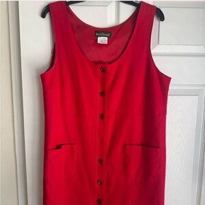 Vintage Harvé Benard Red Wool Maxi Dress – Size 14P